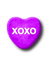 XOXO.Candy.Heart.White.Purple - png gratis GIF animado