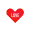 Love You Heart - GIF animé gratuit GIF animé