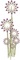Flowers Blumen purple green stem stitching - PNG gratuit GIF animé