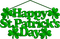 Sign.Text.Happy St.Patrick's Day.Green - gratis png animerad GIF