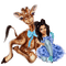 Kaz_Creations Colour Girls With Animal - PNG gratuit GIF animé