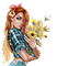 Woman. Flowers. Leila - GIF animado grátis