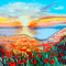 Y.A.M._Summer landscape background flowers - ilmainen png animoitu GIF