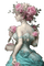 Victorian Woman Rose Pink Blue - Bogusia - gratis png animeret GIF