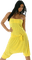 Kaz_Creations Woman Femme Yellow - ingyenes png animált GIF