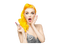 woman yellow hair bp - безплатен png анимиран GIF