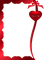 Kaz_Creations Valentine Deco Love  Hearts Red Border Frame - PNG gratuit GIF animé