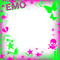 EmO Frame transparent png intense pink green - GIF animé gratuit