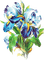 soave deco flowers iris blue green - 免费PNG 动画 GIF