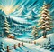 loly33 fond paysage hiver - δωρεάν png κινούμενο GIF