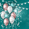 soave background  birthday balloon pink teal