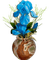 Vase d'iris turquoise