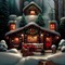 Christmas cottage Chalet de Noël - PNG gratuit GIF animé