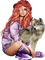 autumn woman wolf kikkapink - безплатен png анимиран GIF