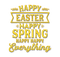 kikkapink happy easter text yellow spring - PNG gratuit GIF animé