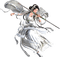 Femme guerrière ange asiatique - GIF animé gratuit