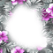 dolceluna tropical frame purple black white - PNG gratuit GIF animé