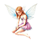 sad fairy spring painting girl child fantasy - png gratis GIF animasi