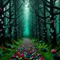 Dark Creepy Wonderland Forest - zdarma png animovaný GIF