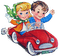 Kaz_Creations Couple-Car - gratis png animerad GIF