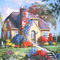 soave background animated  house spring green red - 免费动画 GIF 动画 GIF