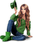 Women. Saint Patricks Day. Green. Leila - gratis png animeret GIF