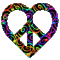 Paz y corazón - GIF animé gratuit GIF animé