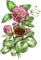 soave deco branch flowers butterfly  pink green