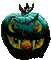 Scary Black Pumpkin Halloween - GIF animé gratuit GIF animé
