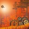 Orange Steampunk Autumn Background - gratis png geanimeerde GIF