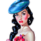 kikkapink vintage woman fashion hat - gratis png animerad GIF