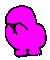 Bonhomme violet triste - GIF animado gratis GIF animado