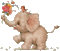 éléphant avec un bouquet de fleurs - 無料のアニメーション GIF アニメーションGIF
