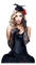 femme en noir - δωρεάν png κινούμενο GIF