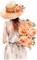 Женщина с цветами акварель - δωρεάν png κινούμενο GIF
