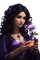 woman purple fantasy flower - GIF animé gratuit