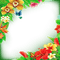 soave frame summer tropical flowers  yellow green - ücretsiz png animasyonlu GIF