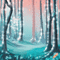 Teal and Peach Forest - Free animated GIF Animated GIF