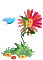 fleur & papillon - GIF animé gratuit