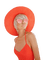 kikkapink woman summer red hat
