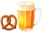Beer and Pretzel - png grátis Gif Animado