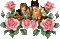 chats dans les roses - 無料のアニメーション GIF アニメーションGIF