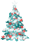 soave deco tree animated christmas pink teal - GIF animado gratis GIF animado