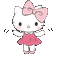 Hello kitty cute kawaii mignon pink rose - GIF animé gratuit GIF animé