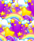 rainbows starts background - GIF animé gratuit GIF animé