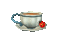 Coffee Cup and Ladybug - GIF animé gratuit GIF animé