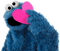 cookie monster with a paper heart sesame street - bezmaksas png animēts GIF
