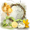 Kaz_Creations Deco Scrap Colours Frames Frame Circle Easter Text Happy Easter - PNG gratuit GIF animé