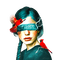 Fantasy woman green and red trust - PNG gratuit GIF animé