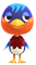 Animal Crossing - Robin - ilmainen png animoitu GIF